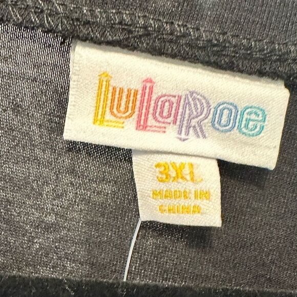 NWT LulaRoe Plus Size “Ava” Black V Neck Mutton Long Sleeve KneeLength Dress 3XL - Picture 4 of 9